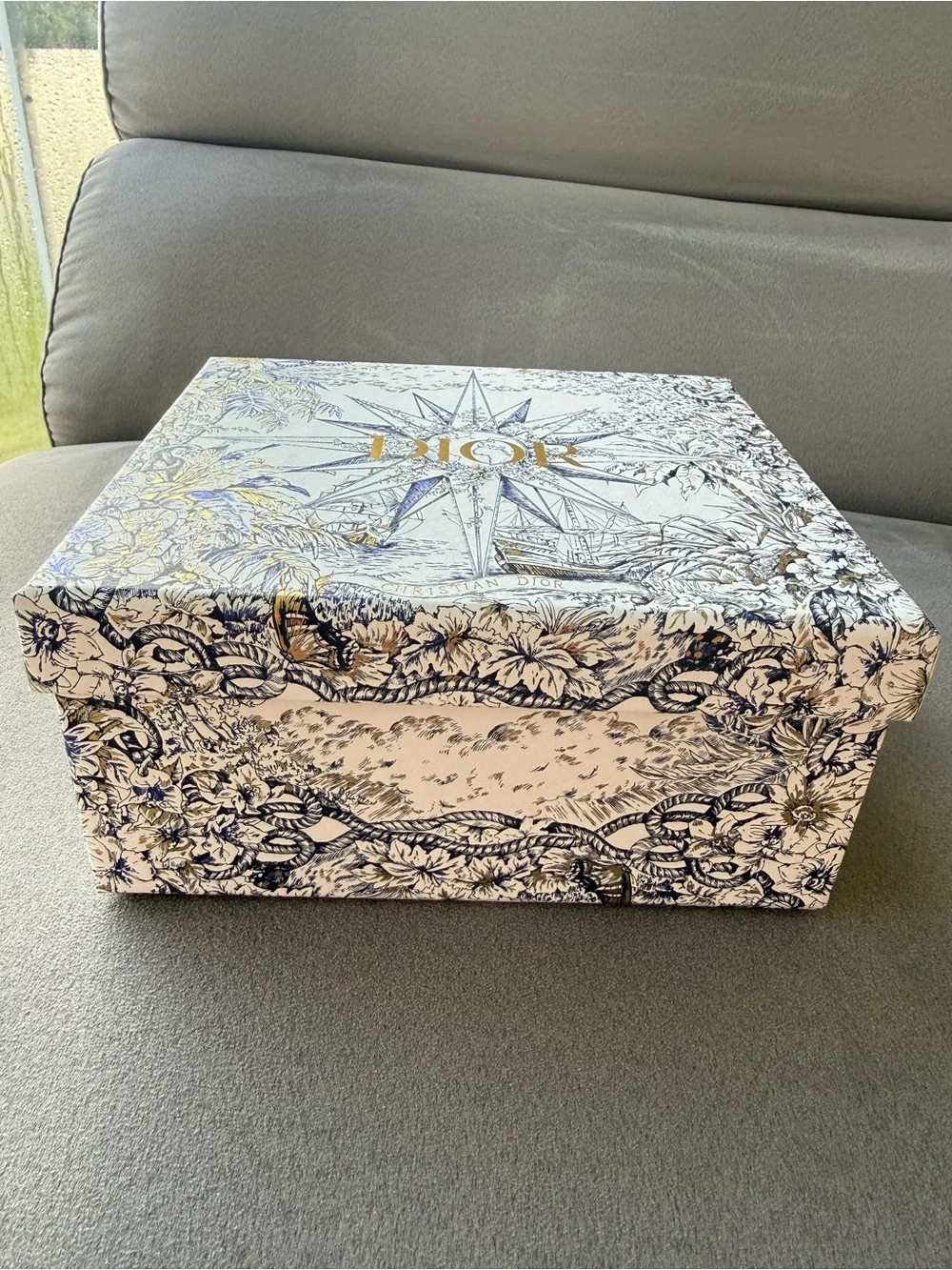 Dior Holiday 2022  Blue Ribbon Gift with Gold Star Ornament